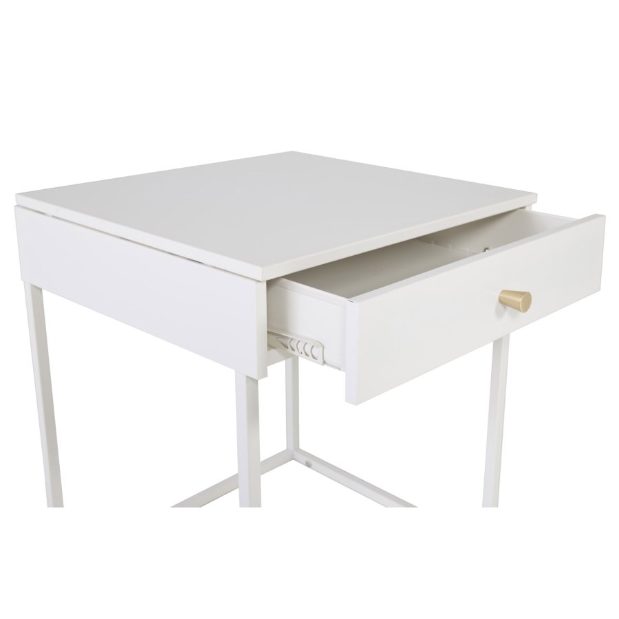 VENTURE DESIGN Bakal sengebord, m. 1 skuffe - hvid stl