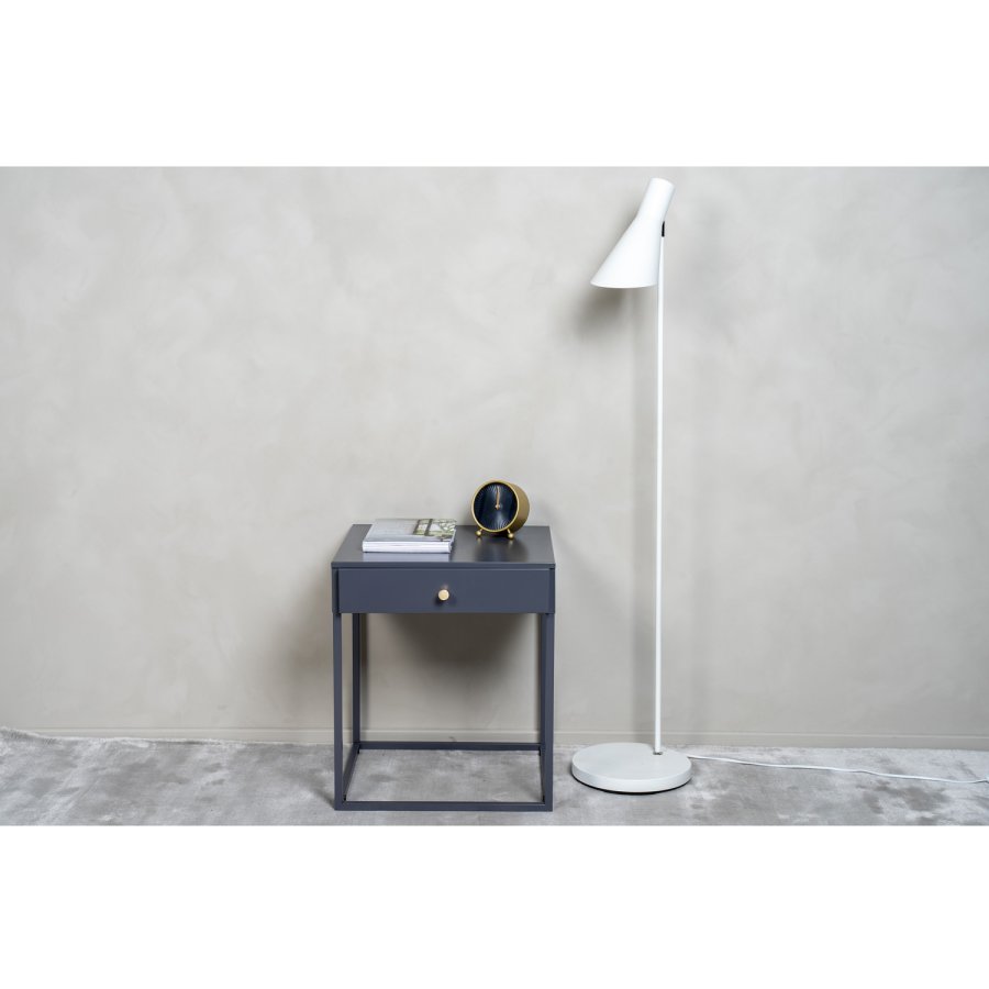 VENTURE DESIGN Bakal sengebord, m. 1 skuffe - lysegr stl (43x41)