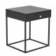 VENTURE DESIGN Bakal sengebord, m. 1 skuffe - sort stl