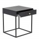VENTURE DESIGN Bakal sengebord, m. 1 skuffe - sort stl