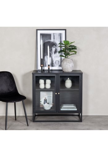 VENTURE DESIGN Bakal skab, m. 2 lger og 1 hylde - sort stl