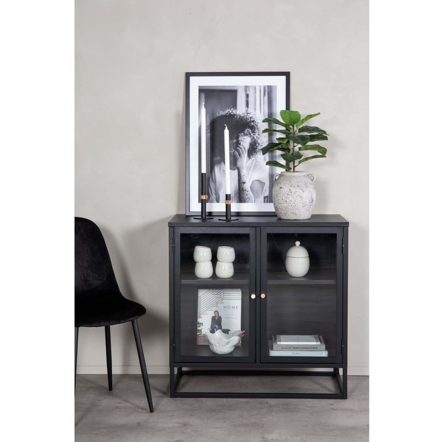 VENTURE DESIGN Bakal skab, m. 2 lger og 1 hylde - sort stl