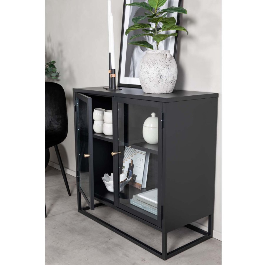 VENTURE DESIGN Bakal skab, m. 2 lger og 1 hylde - sort stl