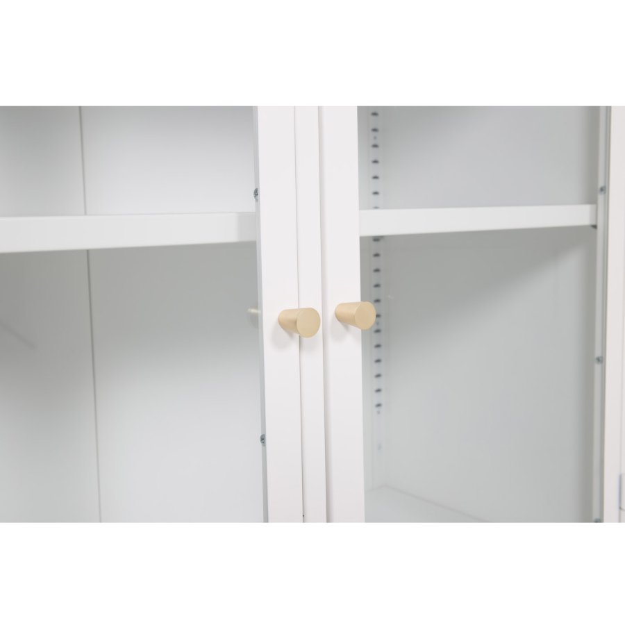 VENTURE DESIGN Bakal skab, m. 2 lger og 1 hylde - hvid stl