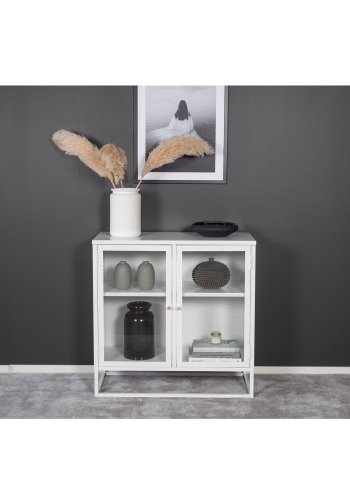 VENTURE DESIGN Bakal skab, m. 2 lger og 1 hylde - hvid stl