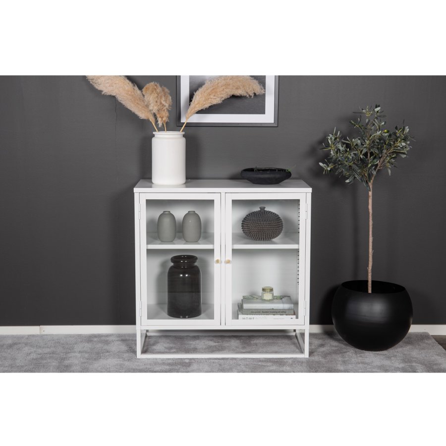 VENTURE DESIGN Bakal skab, m. 2 lger og 1 hylde - hvid stl