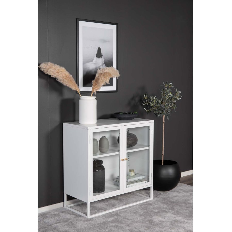 VENTURE DESIGN Bakal skab, m. 2 lger og 1 hylde - hvid stl