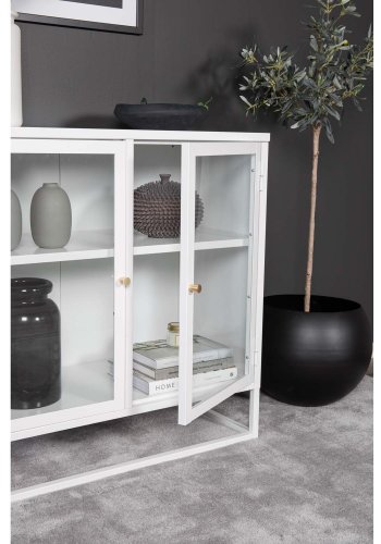 VENTURE DESIGN Bakal skab, m. 2 lger og 1 hylde - hvid stl