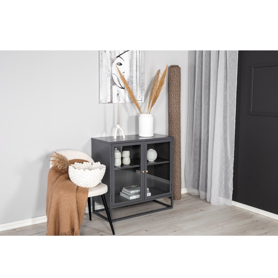 VENTURE DESIGN Bakal skab, m. 2 lger og 1 hylde - lysegr stl