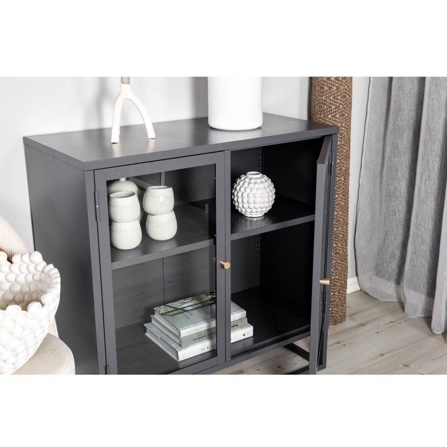 VENTURE DESIGN Bakal skab, m. 2 lger og 1 hylde - lysegr stl