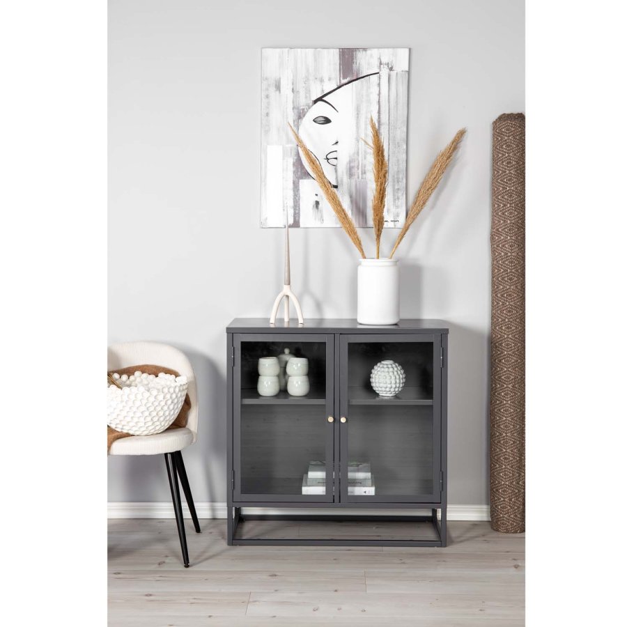 VENTURE DESIGN Bakal skab, m. 2 lger og 1 hylde - lysegr stl