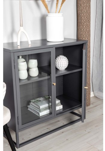 VENTURE DESIGN Bakal skab, m. 2 lger og 1 hylde - lysegr stl