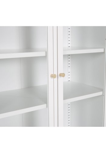 VENTURE DESIGN Bakal vitrineskab, m. 4 lger og 4 hylder - hvid stl