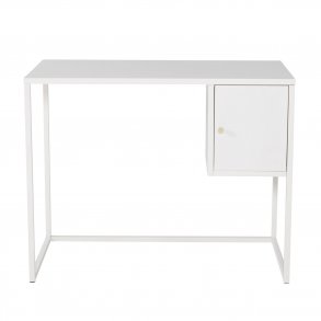 VENTURE DESIGN Bakal skrivebord, m. 1 lge - hvid stl (95x45)