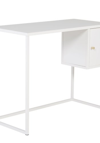 VENTURE DESIGN Bakal skrivebord, m. 1 lge - hvid stl (95x45)