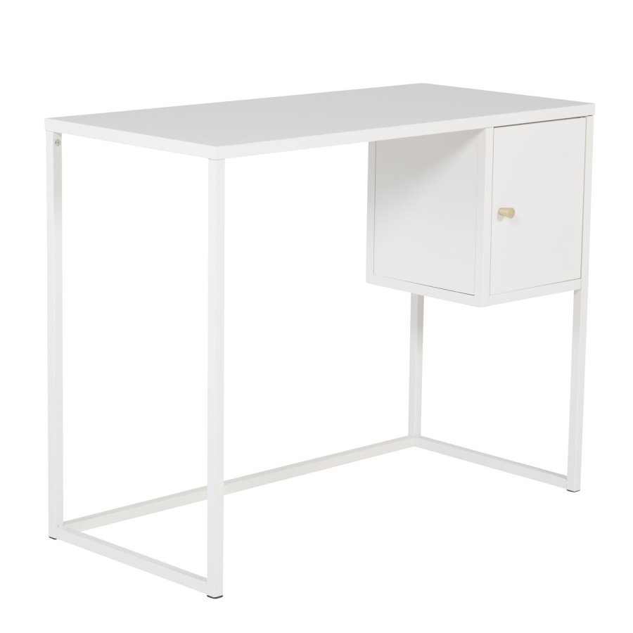 VENTURE DESIGN Bakal skrivebord, m. 1 lge - hvid stl (95x45)