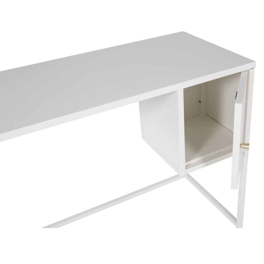 VENTURE DESIGN Bakal skrivebord, m. 1 lge - hvid stl (95x45)