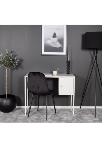 VENTURE DESIGN Bakal skrivebord, m. 1 lge - hvid stl (95x45)