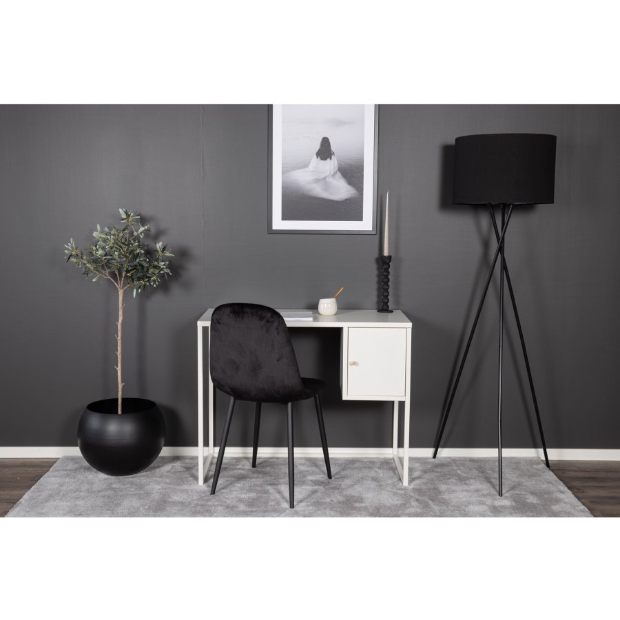 VENTURE DESIGN Bakal skrivebord, m. 1 lge - hvid stl (95x45)