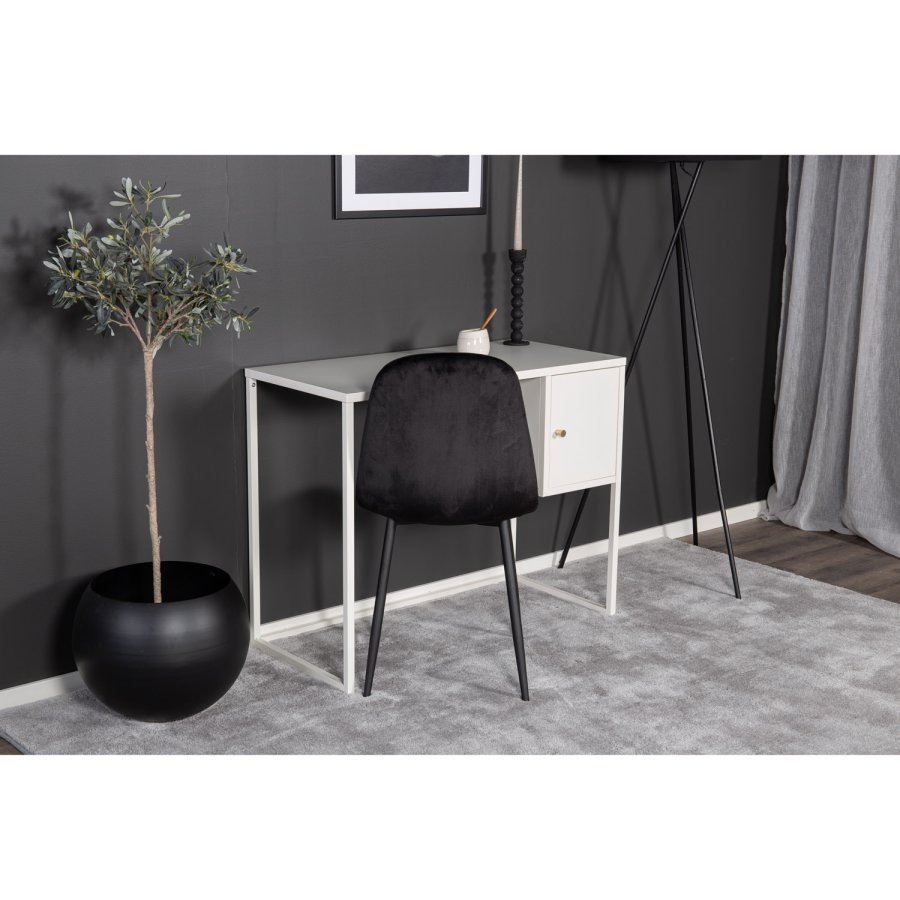 VENTURE DESIGN Bakal skrivebord, m. 1 lge - hvid stl (95x45)