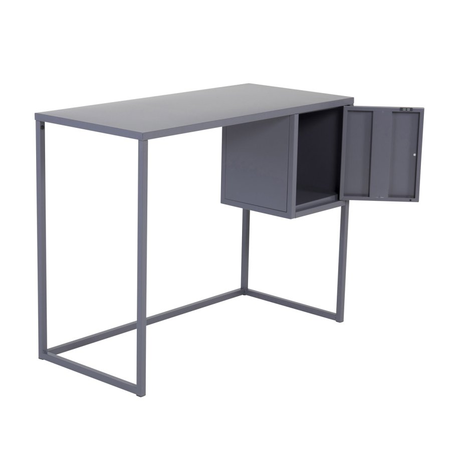 VENTURE DESIGN Bakal skrivebord, m. 1 lge - lysegr stol (95x45)