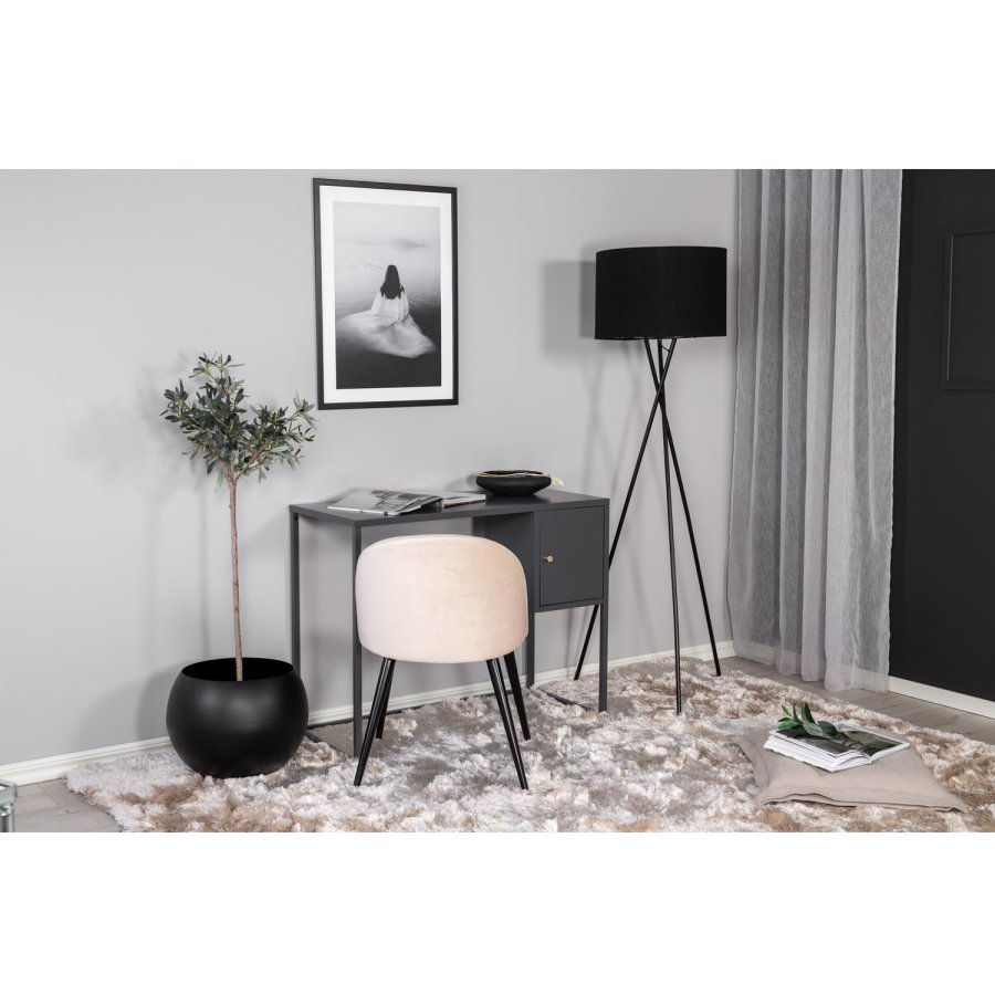 VENTURE DESIGN Bakal skrivebord, m. 1 lge - lysegr stol (95x45)