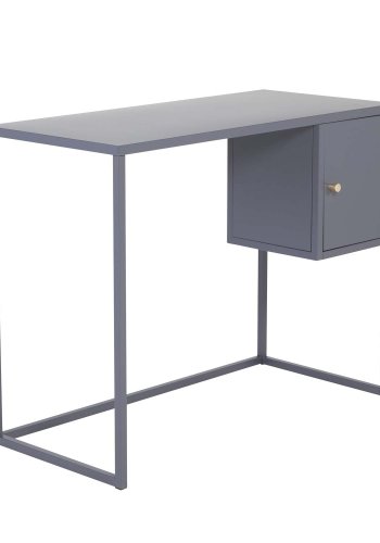 VENTURE DESIGN Bakal skrivebord, m. 1 lge - lysegr stol (95x45)