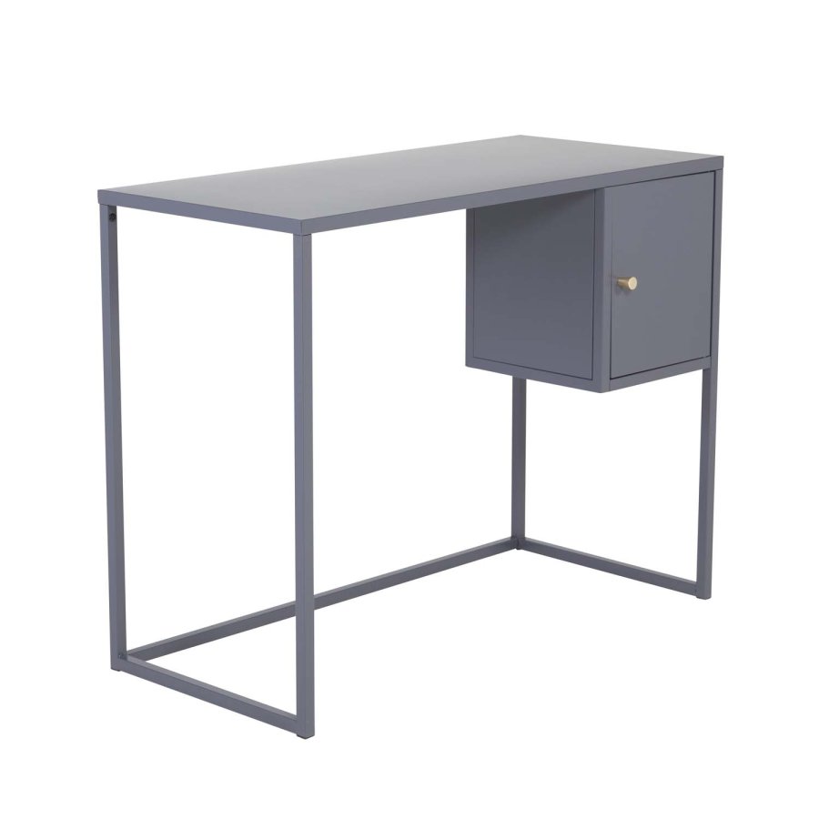 VENTURE DESIGN Bakal skrivebord, m. 1 lge - lysegr stol (95x45)