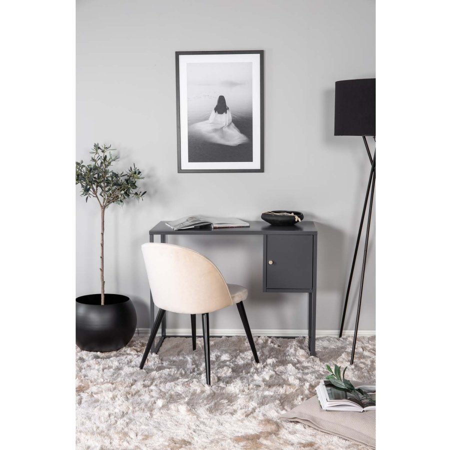 VENTURE DESIGN Bakal skrivebord, m. 1 lge - lysegr stol (95x45)