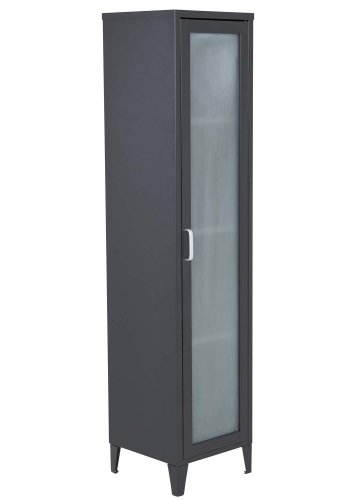 VENTURE DESIGN Acero High skab, m. 1 lge og 3 hylder - sort stl