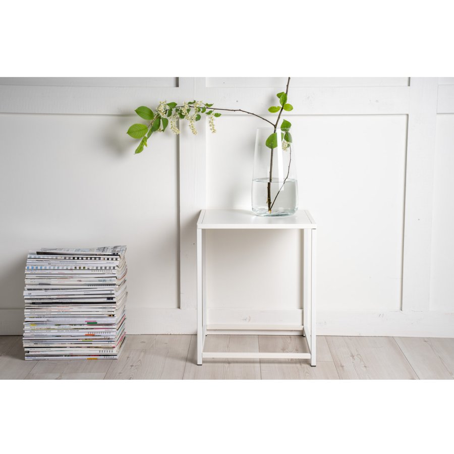 VENTURE DESIGN Staal sidebord - hvid stl