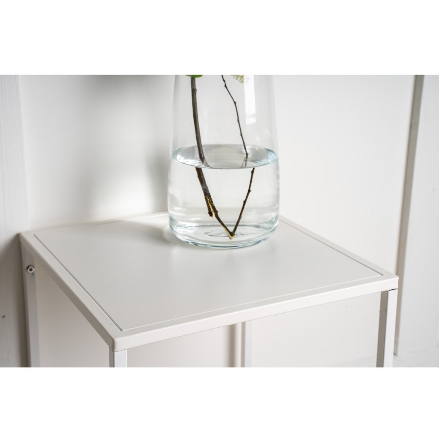 VENTURE DESIGN Staal sidebord - hvid stl