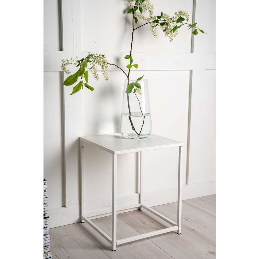 VENTURE DESIGN Staal sidebord - hvid stl