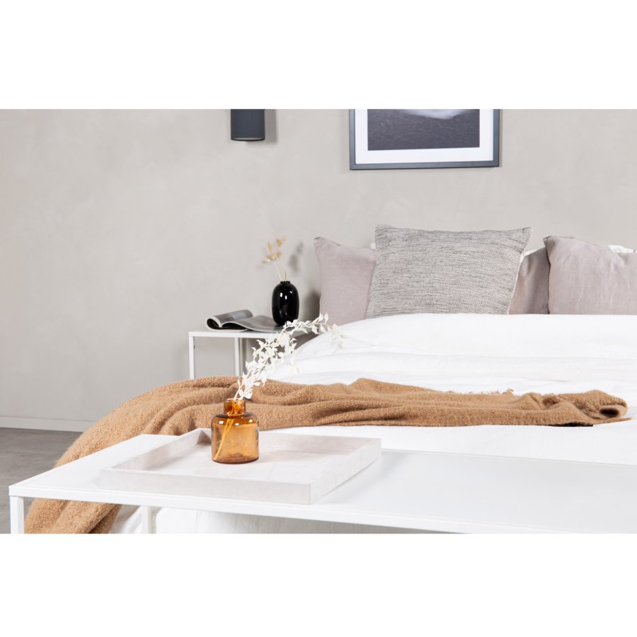 VENTURE DESIGN Staal sidebord - hvid stl