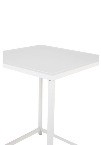 VENTURE DESIGN Staal sidebord - hvid stl