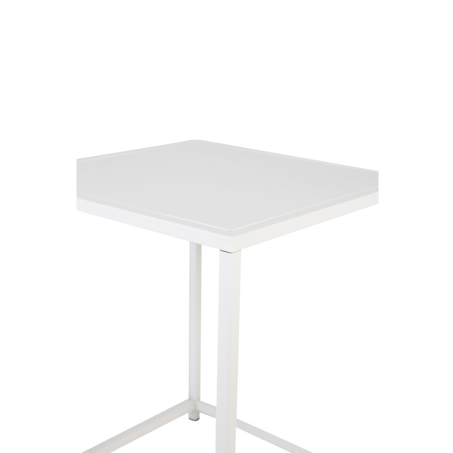 VENTURE DESIGN Staal sidebord - hvid stl