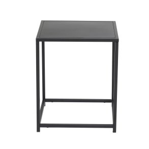 VENTURE DESIGN Staal sidebord, rektangulr - sort stl (38x37)