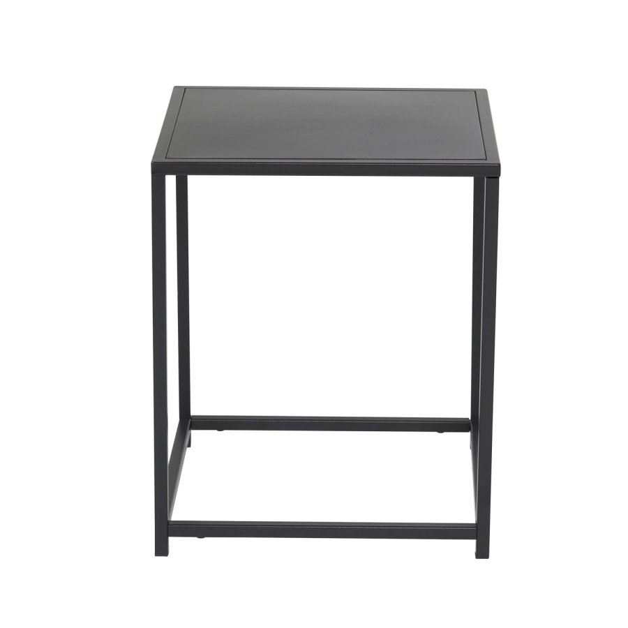 VENTURE DESIGN Staal sidebord, rektangulr - sort stl (38x37)