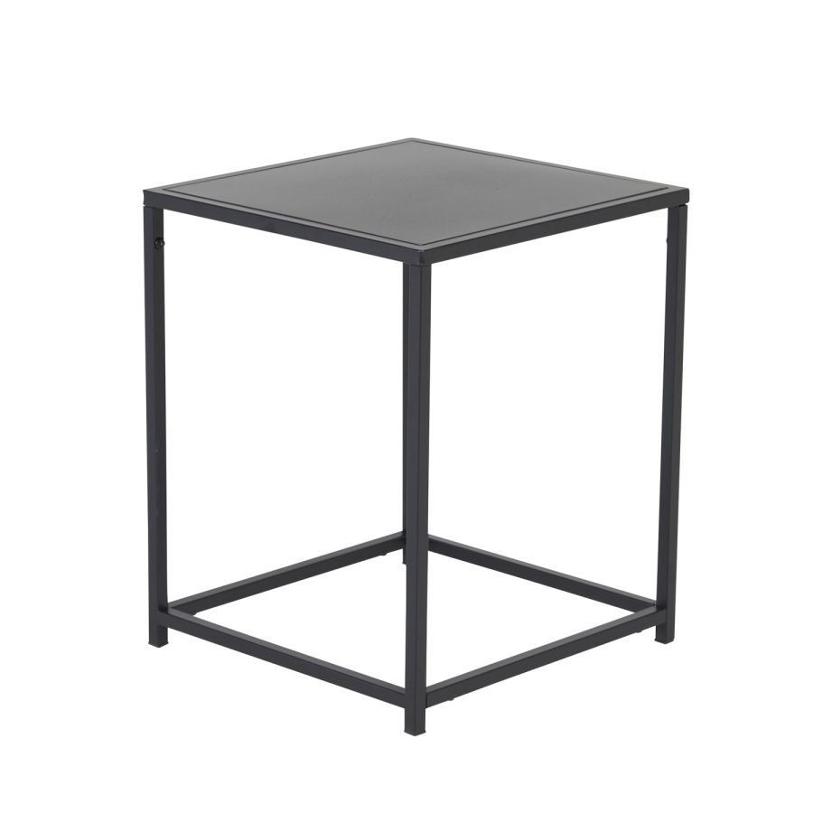 VENTURE DESIGN Staal sidebord, rektangulr - sort stl (38x37)