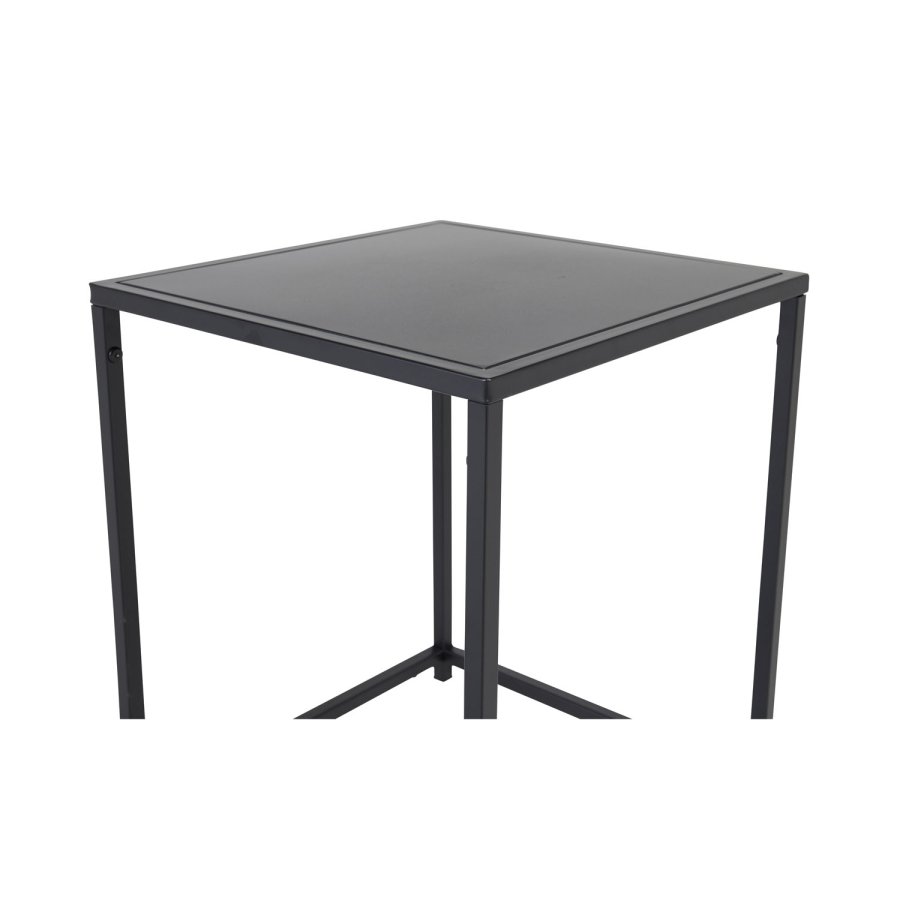 VENTURE DESIGN Staal sidebord, rektangulr - sort stl (38x37)