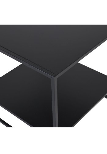 VENTURE DESIGN Staal sidebord, m. hylde - sort stl (50,8x50,8)