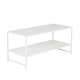 VENTURE DESIGN Staal sofabord, m. hylde - hvid stl (101,6x43,2)