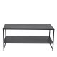 VENTURE DESIGN Staal sofabord, m. hylde - sort stl (101,6x43,2)