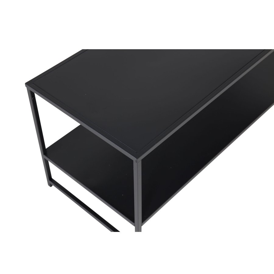 VENTURE DESIGN Staal sofabord, m. hylde - sort stl (101,6x43,2)