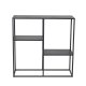 VENTURE DESIGN Staal konsolbord, m. 2 hylder - sort stl (80x26)