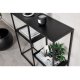 VENTURE DESIGN Staal konsolbord, m. 2 hylder - sort stl (80x26)