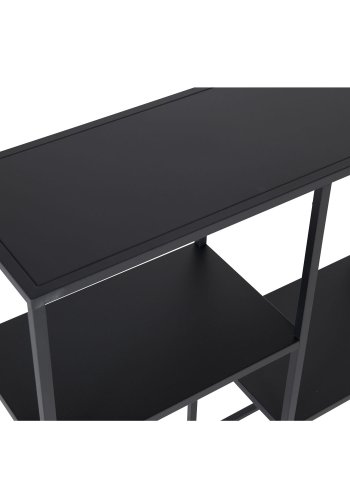 VENTURE DESIGN Staal konsolbord, m. 2 hylder - sort stl (80x26)