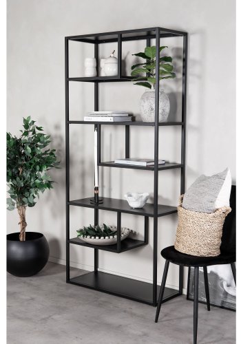 VENTURE DESIGN Staal reol - sort stl