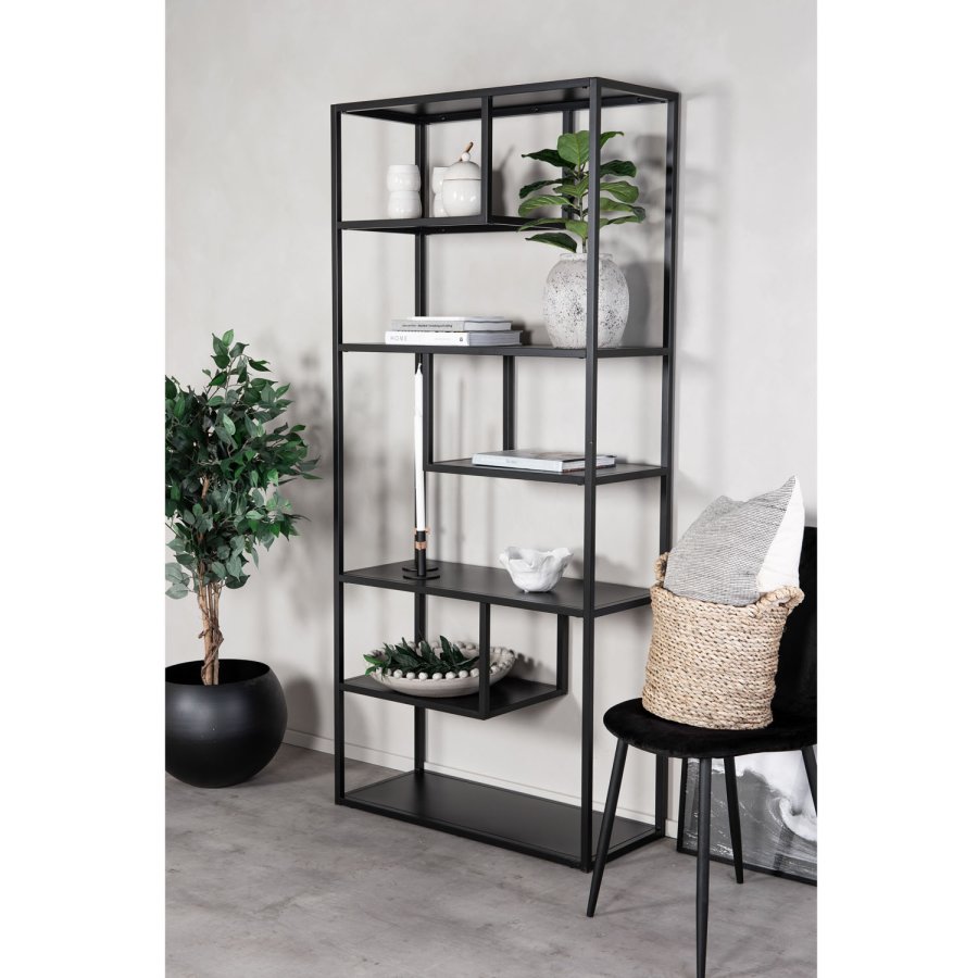 VENTURE DESIGN Staal reol - sort stl