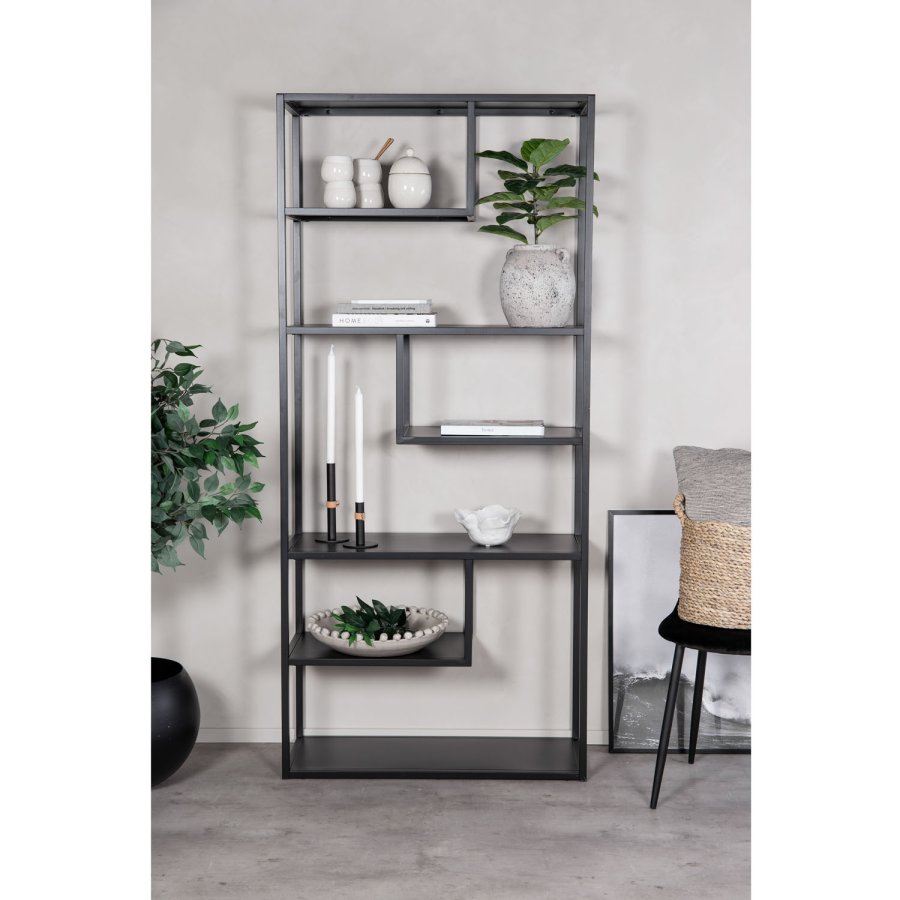 VENTURE DESIGN Staal reol - sort stl